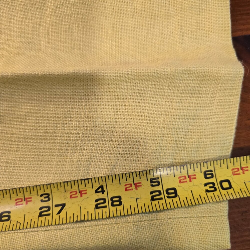 Women's Pants Chartreuse Liz Clairborne size 12 Linen Side Zip Pockets 1990s - Picture 13 of 15